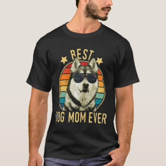 Kvinnors bästa Hund Mamma någonsin Siberian husky T Shirt