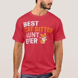 Kvinnors bästa Kat Sitter Moster någonsin T Shirt