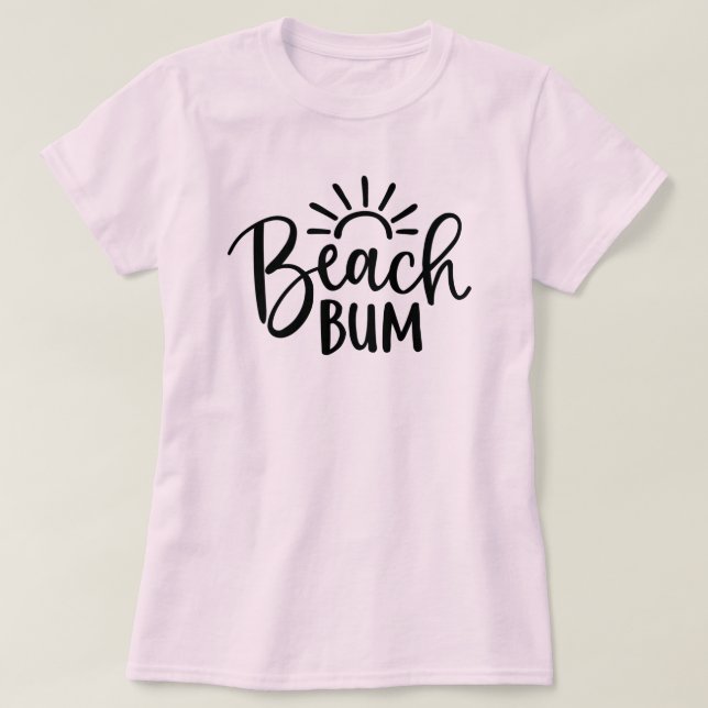 KVINNORS BEACH BUM T-Shirt (Design framsida)