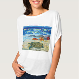 Kvinnors Bella+Canvas Flowy Circle Top, White T-shirt