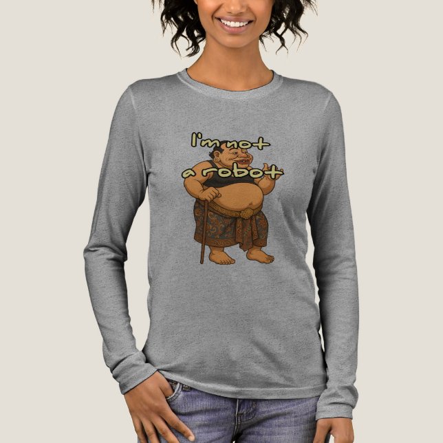Kvinnors Bella+Canvas Tri-blend Långärmad Shirt T (Framsida)