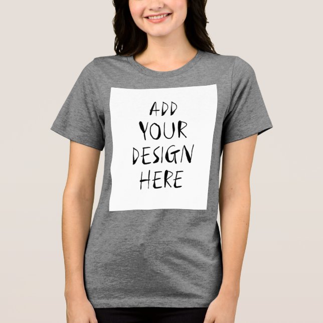 Kvinnors Bella+Canvas Tri-blend T-Shirt (Framsida)