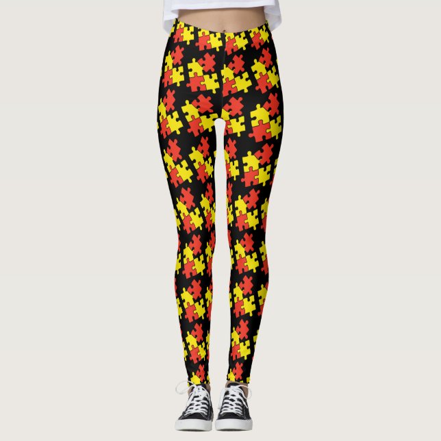 Kvinnors bensin - Pussel Leggings (Framsida)