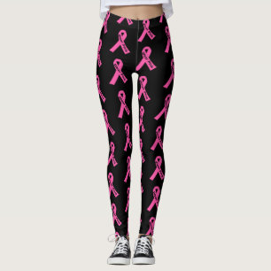 Kvinnors bensin-Rosa Ribbon Bära Rosa Leggings