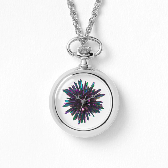 *~* Kvinnors Blue Teal Crystal Point Armbandsur (Framsida)