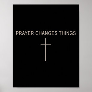 Kvinnors bön förändrar saker Kristet minimalistisk Poster