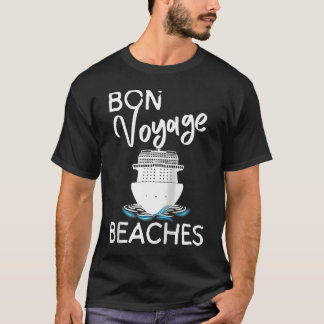 Kvinnors Bon Voyage Stränder Kryssning Fartyg Graf T Shirt