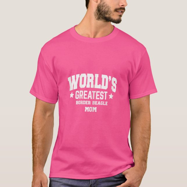 Kvinnors Border Beagle Mix Ras Hund Dekor Tema T Shirt (Framsida)