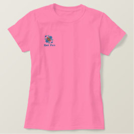 Kvinnors broderade grundläggande T-Shirt