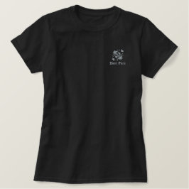 Kvinnors broderade grundläggande T-Shirt