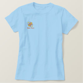 Kvinnors broderade grundläggande T-Shirt