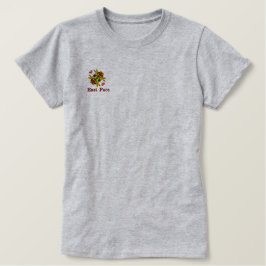 Kvinnors broderade grundläggande T-Shirt