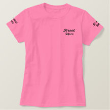 Kvinnors broderade grundläggande T-Shirt