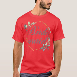 Kvinnors bröllopsbrudsljus brud brudtärna t shirt