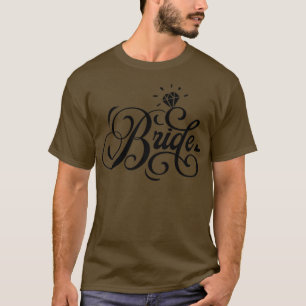 Kvinnors brud och söta nygifta nygifta t shirt
