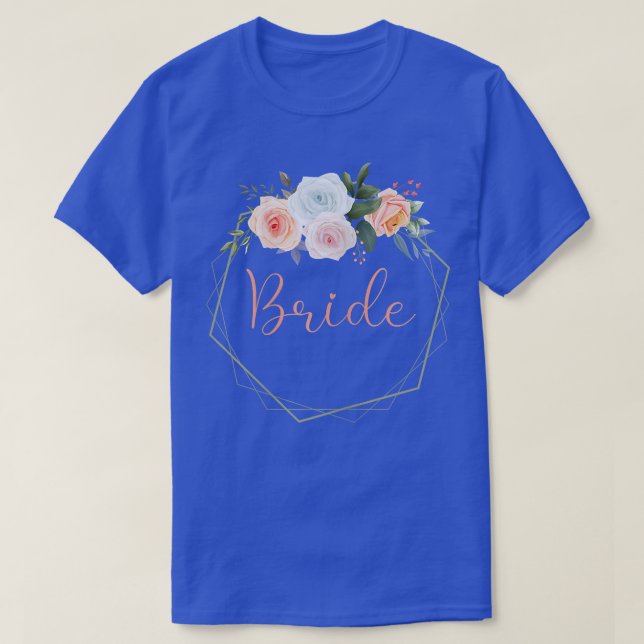 Kvinnors brud sällskap rosor brud t shirt (Design framsida)