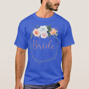 Kvinnors brud sällskap rosor brud t shirt