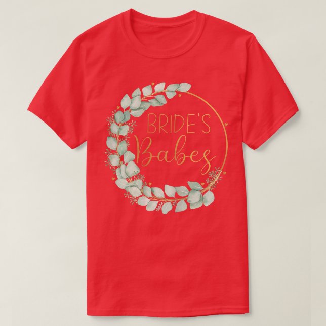 Kvinnors Bruds Babes Sällskapslek Bröllop Eucalypt T Shirt (Design framsida)