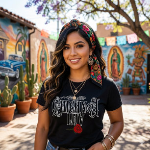 Kvinnors Chicana-kärlek   Latina Pride Streetwear T Shirt