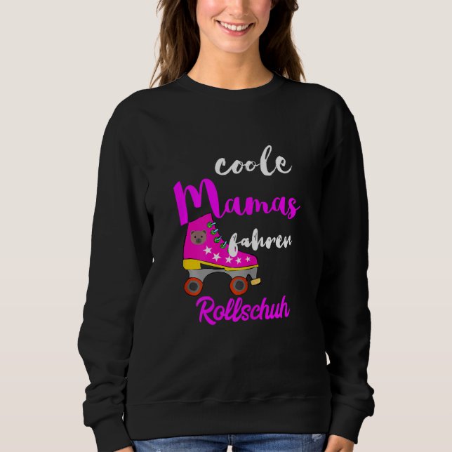 Kvinnors Coola Mamas Driving Roller Skates Mor Rol T Shirt (Framsida)