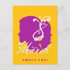 Kvinnors dag i internationell den 8 mars 2025 vykort
