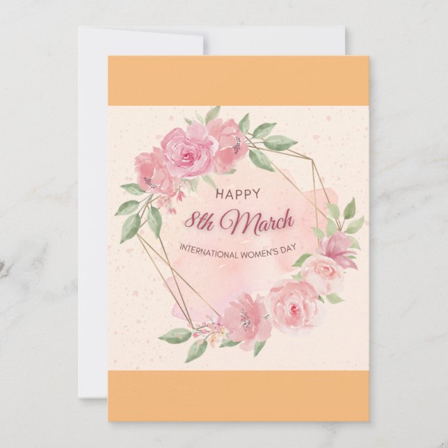 Kvinnors dag i internationell julkort (Framsida)