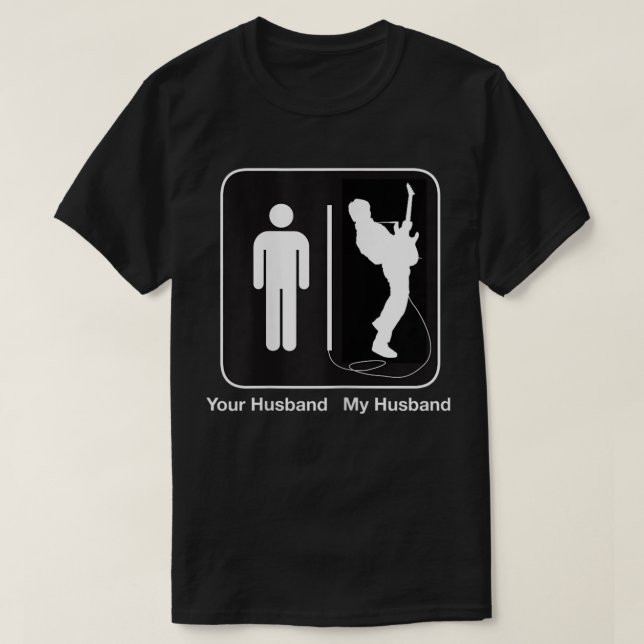 Kvinnors Din Make Min Make Rockstjärna Gitarr T Shirt (Design framsida)