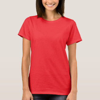 Kvinnors djupa rött bomull, grundläggande T-Shirt