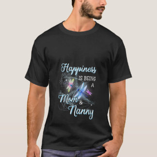 Kvinnors dragonflyglycka blir Mamma och nann T Shirt