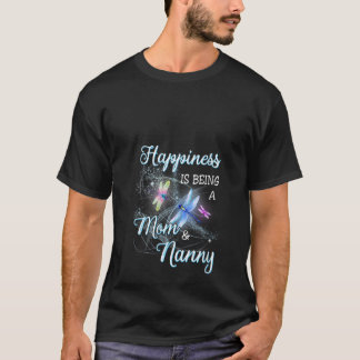Kvinnors dragonflyglycka blir Mamma och nann T Shirt