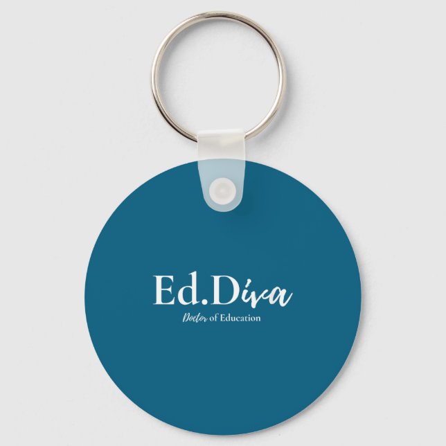 Kvinnors EdD doktor i utbildning EdD diva doktorse Nyckelring (Framsida)