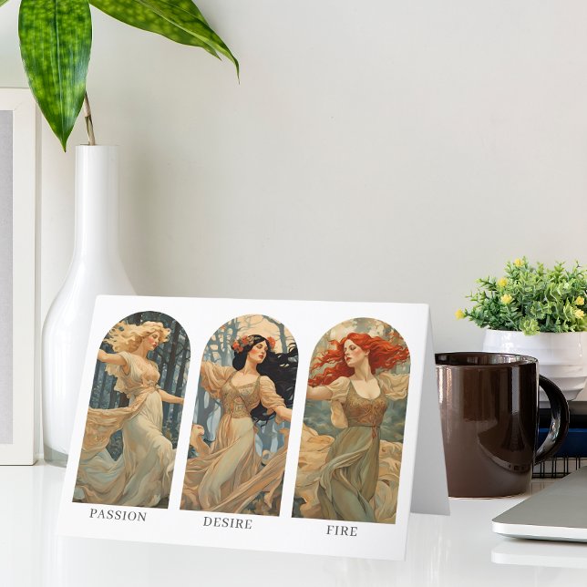 Kvinnors egenmakt AI fick tre starka sidor Anteckningskort (Skapare uppladdad)