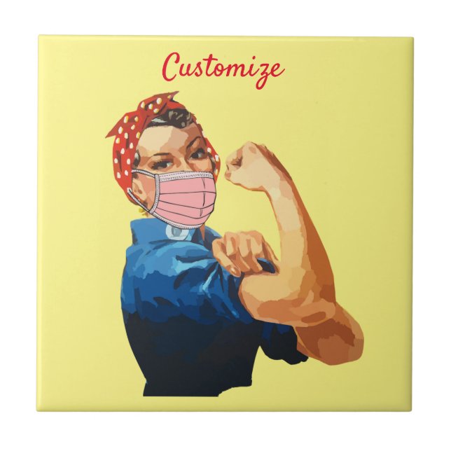 Kvinnors egenmakt - mask Thunder_Cove  Kakelplatta (Framsidan)