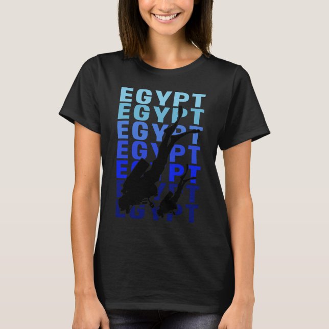 Kvinnors Egypten Diving T-Shirt (Framsida)
