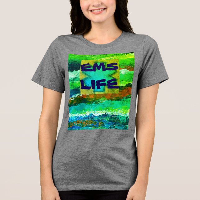 Kvinnors EMS Life-stjärna i livet T Shirt (Framsida)