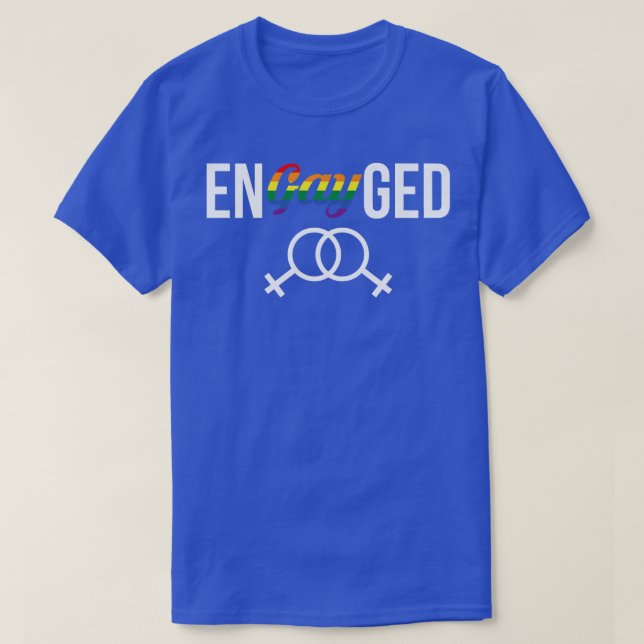 Kvinnors EnGAYgade HBTQ Lesbisk Brud  T Shirt (Design framsida)