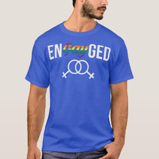 Kvinnors EnGAYgade HBTQ Lesbisk Brud  T Shirt