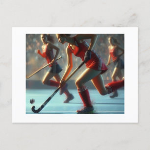 Kvinnors Fält Hockey Vykort