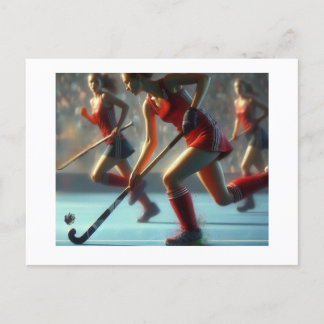 Kvinnors Fält Hockey Vykort