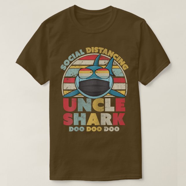 Kvinnors farbror SharkSocial Avstånd, för unkler T Shirt (Design framsida)