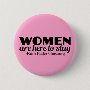 Kvinnors feministiska citat av Ruth Bader Ginsburg Knapp