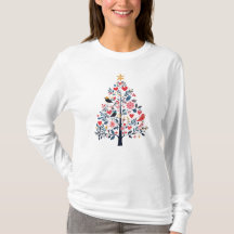 Kvinnors Festive Julgran Tee