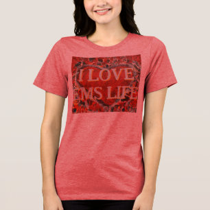 Kvinnors Finare Heart I kärlek EMS T Shirt