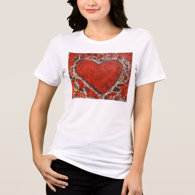 Kvinnors "Finare Heart" T Shirt (Framsida)
