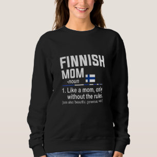 Kvinnors finska mammas definition Mors dag Mama T Shirt