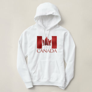 Kvinnors Flagga i Kanada Hoodie Souvenir Hooded Sh T Shirt