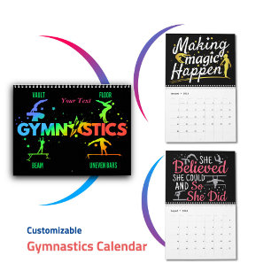 Kvinnors Flickor Gymnastik Motiverande Gymnast 202 Kalender