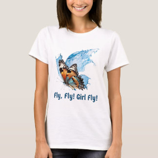 Kvinnors flygdesign t shirt