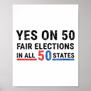 Kvinnors flyktiga ja vid 50 rättvisa val i alla 50 poster