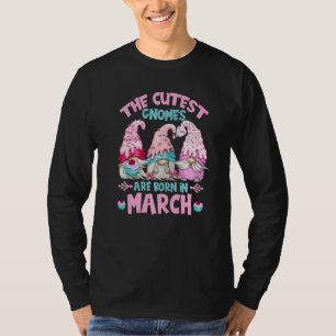 Kvinnors födelsedag i mars och födelse t shirt